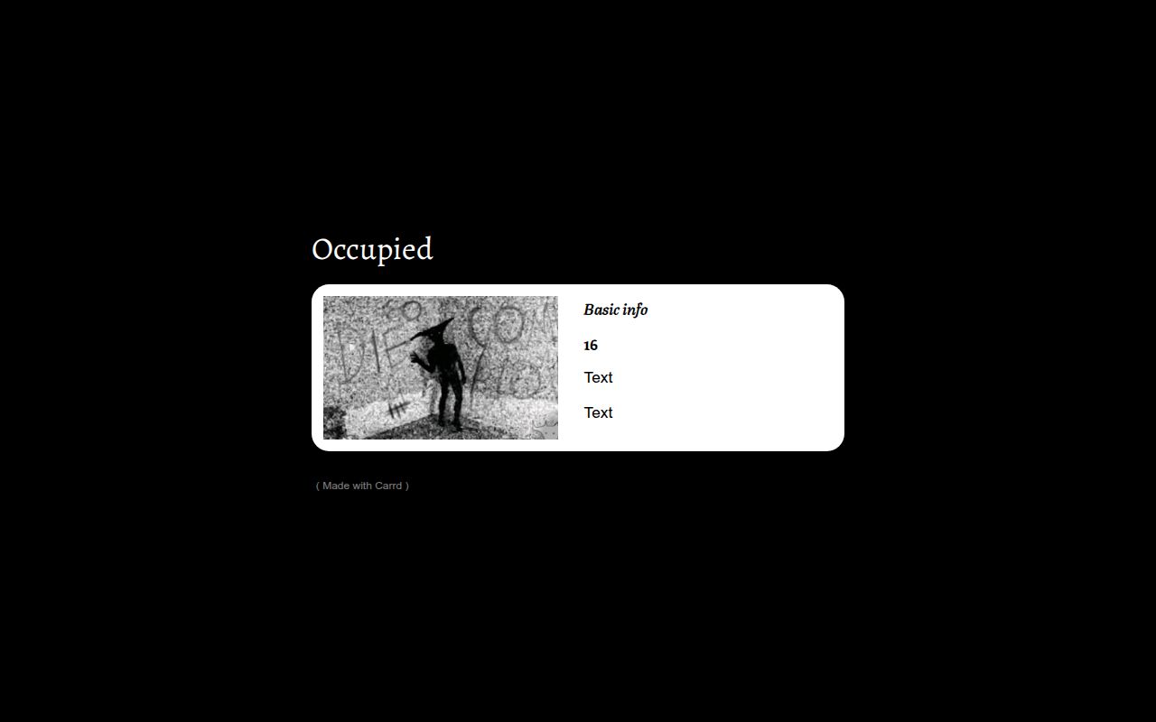 Carrd profile picture for @occupied